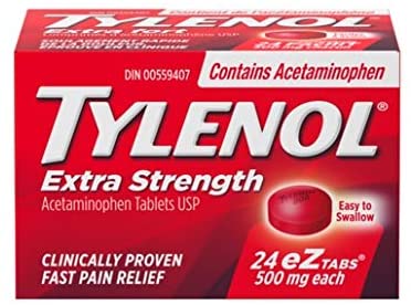 Tylenol Extra Strength Acetaminophen Tablets, 500 mg