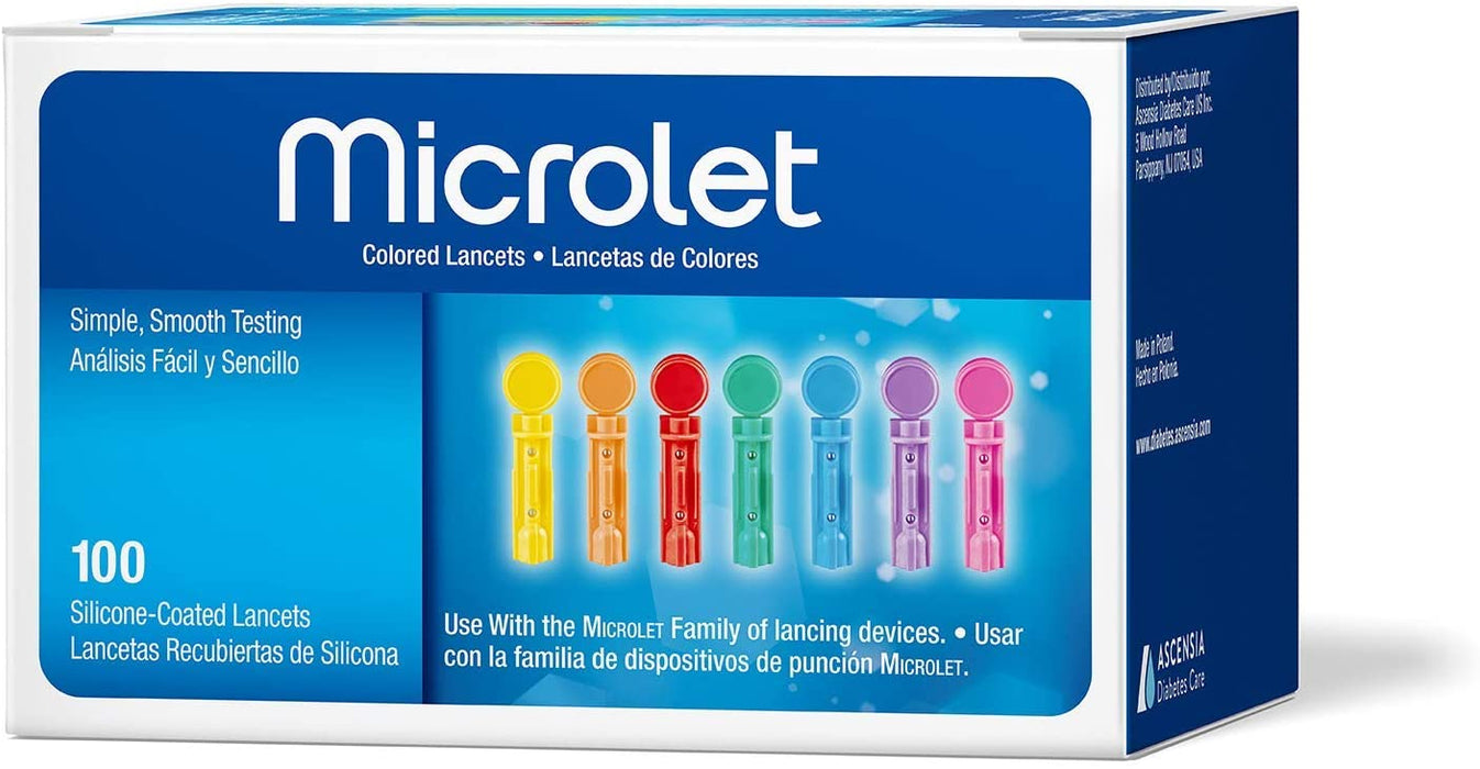 Bayer Microlet Lancets, Multi-Colored