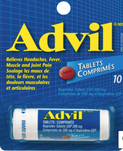 Advil Regular Strength Ibuprofen Tablets for Headaches and Pain Relief, 200 mg, 10 Count