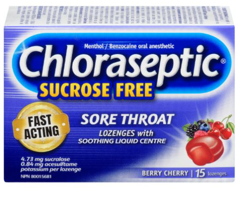 CHLORASEPTIC LOZENGES - BERRY CHERRY - SUGAR FREE 15S