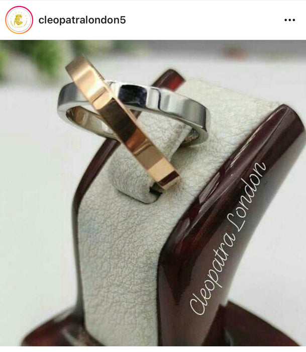Ring Rose Gold Plated and Sliver Stainless Steel
