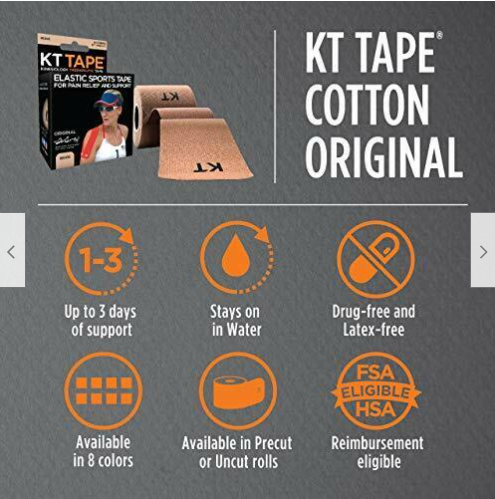 KT Tape Original Cotton Elastic Kinesiology Therapeutic Athletic Tape 20 Prec...
