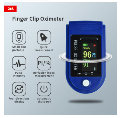 Finger Oxygen Meter Digital Fingertip Oximeter LED display SpO2 Monitor