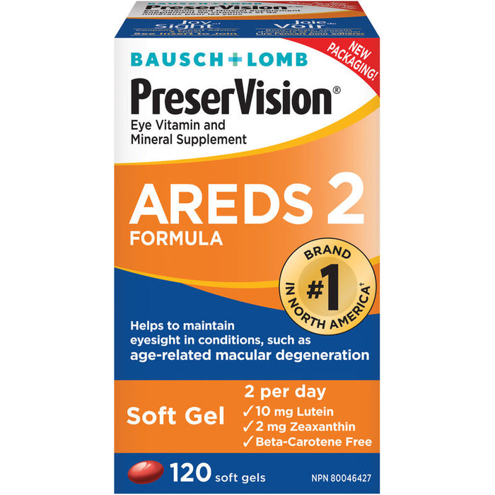 PreserVision Eye Vitamin and Mineral Supplement, Areds 2 Formula, 120 Count