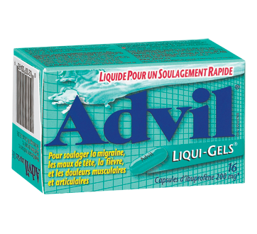Advil Liqui-Gels (16 Count) 200 mg ibuprofen, Temporary Pain Reliever / Fever Reducer