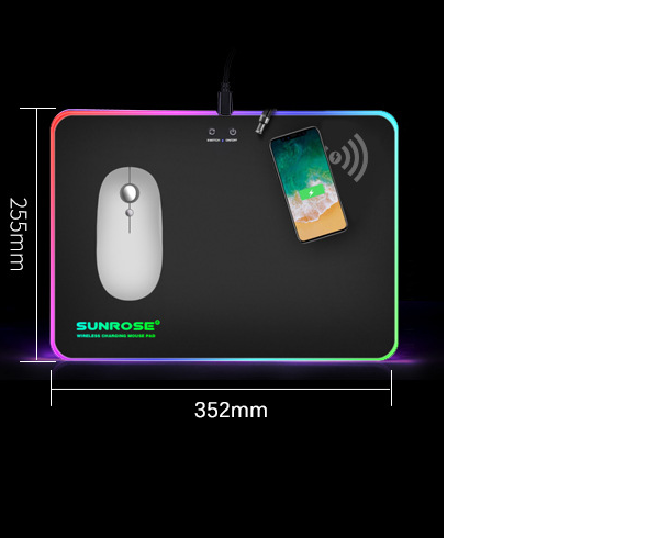 Wireless Charging Luminous Mouse Pad